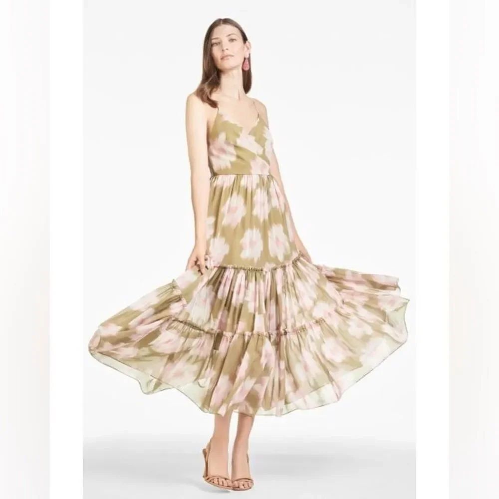 Sachin + Babi Size 4 Dahlia Floral Print Midi Dress